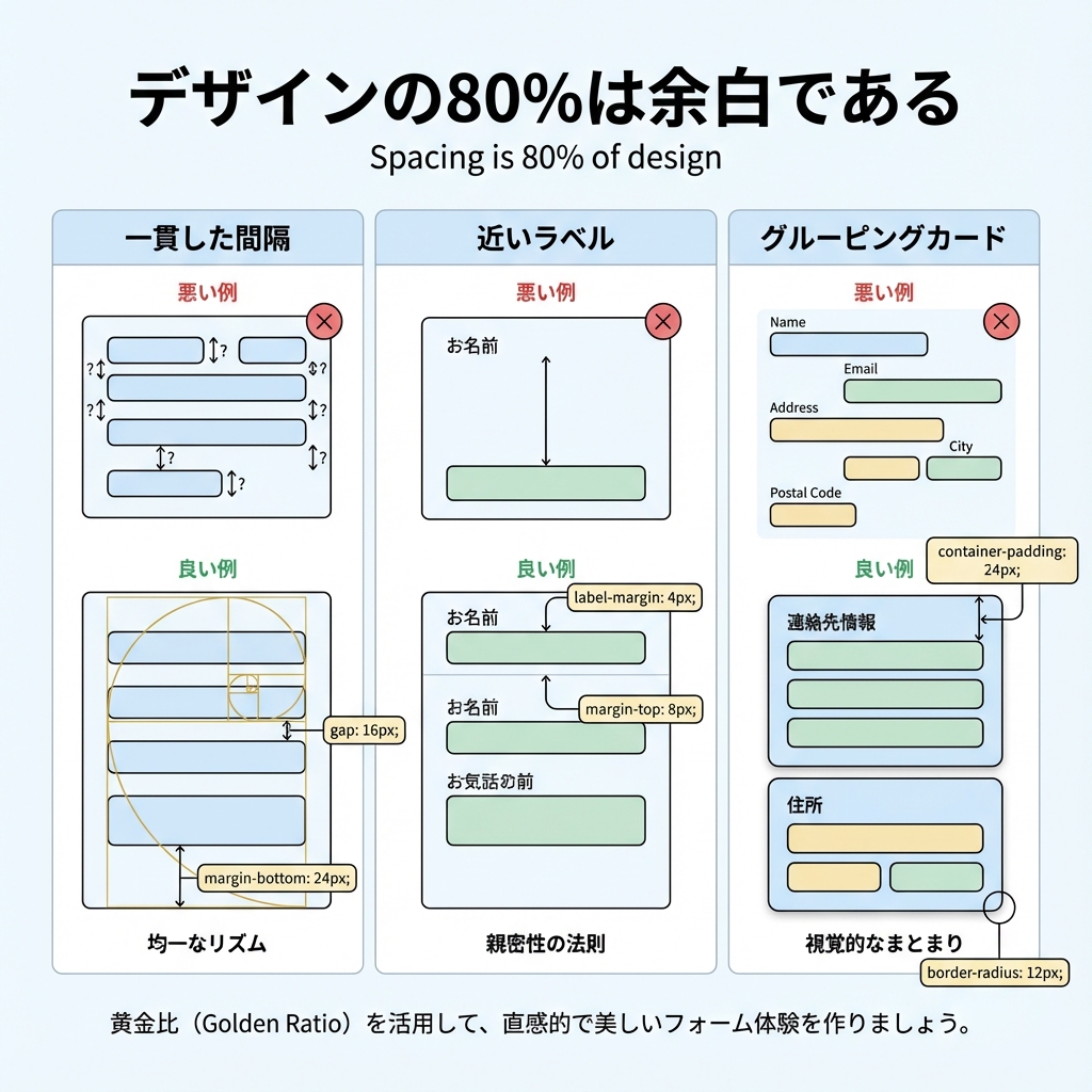 フォームの余白設計
