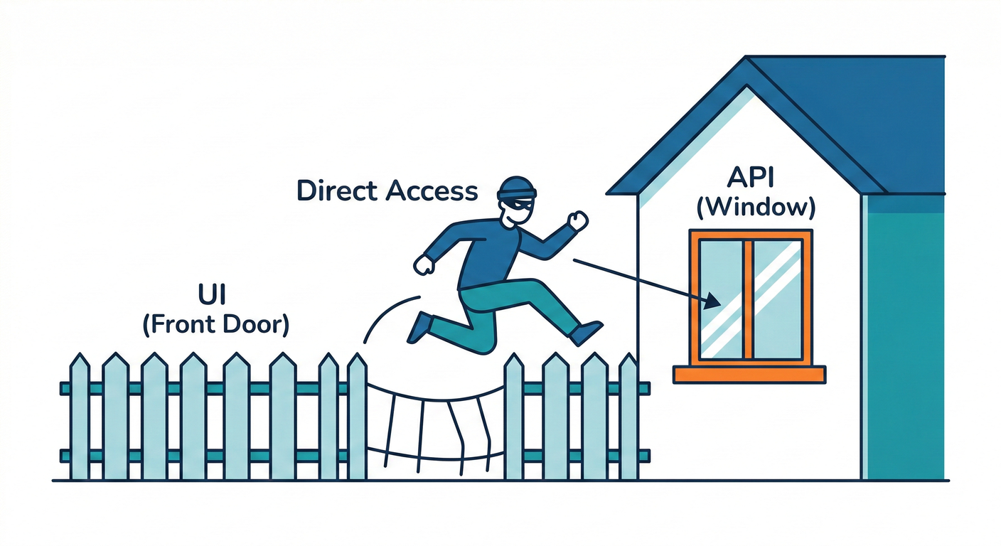 Thief jumping over a fence (UI)