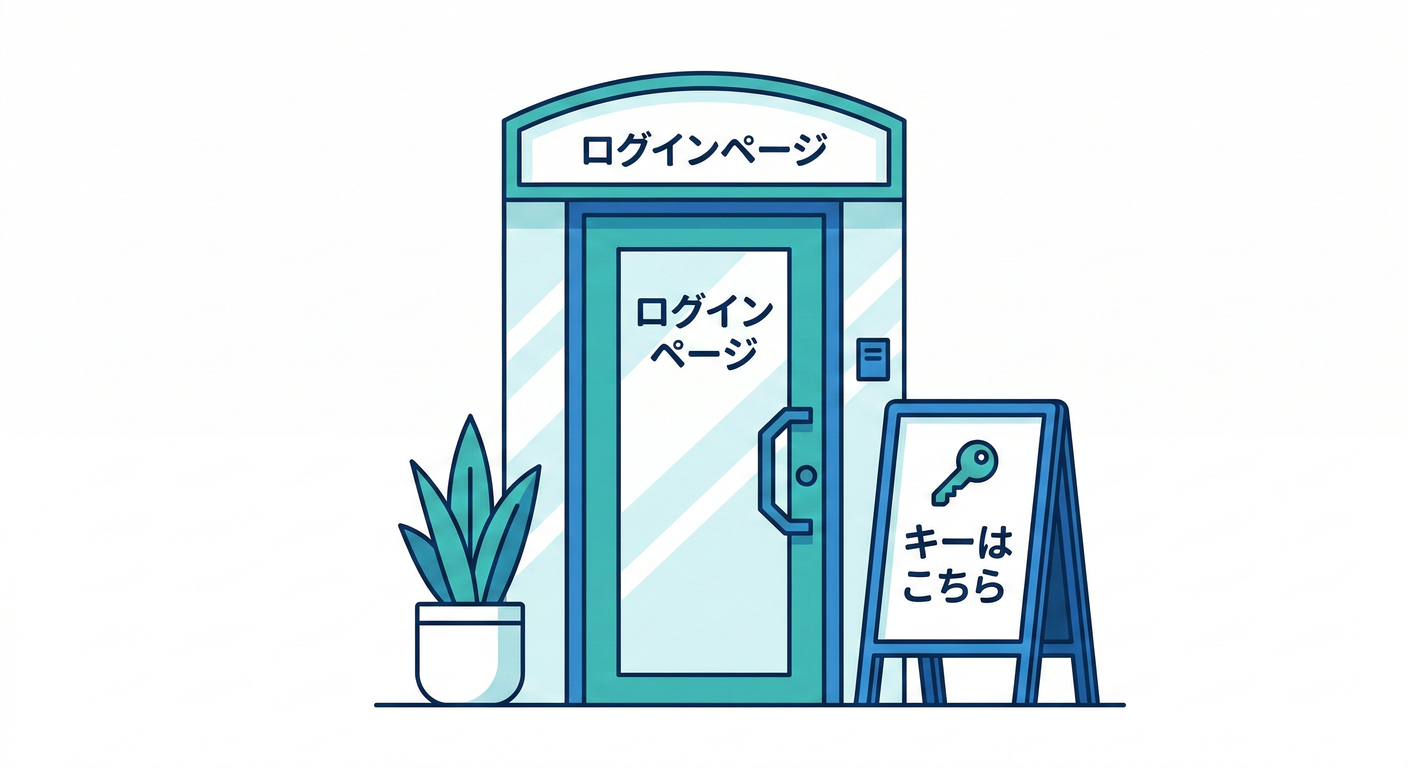 Door with Login sign