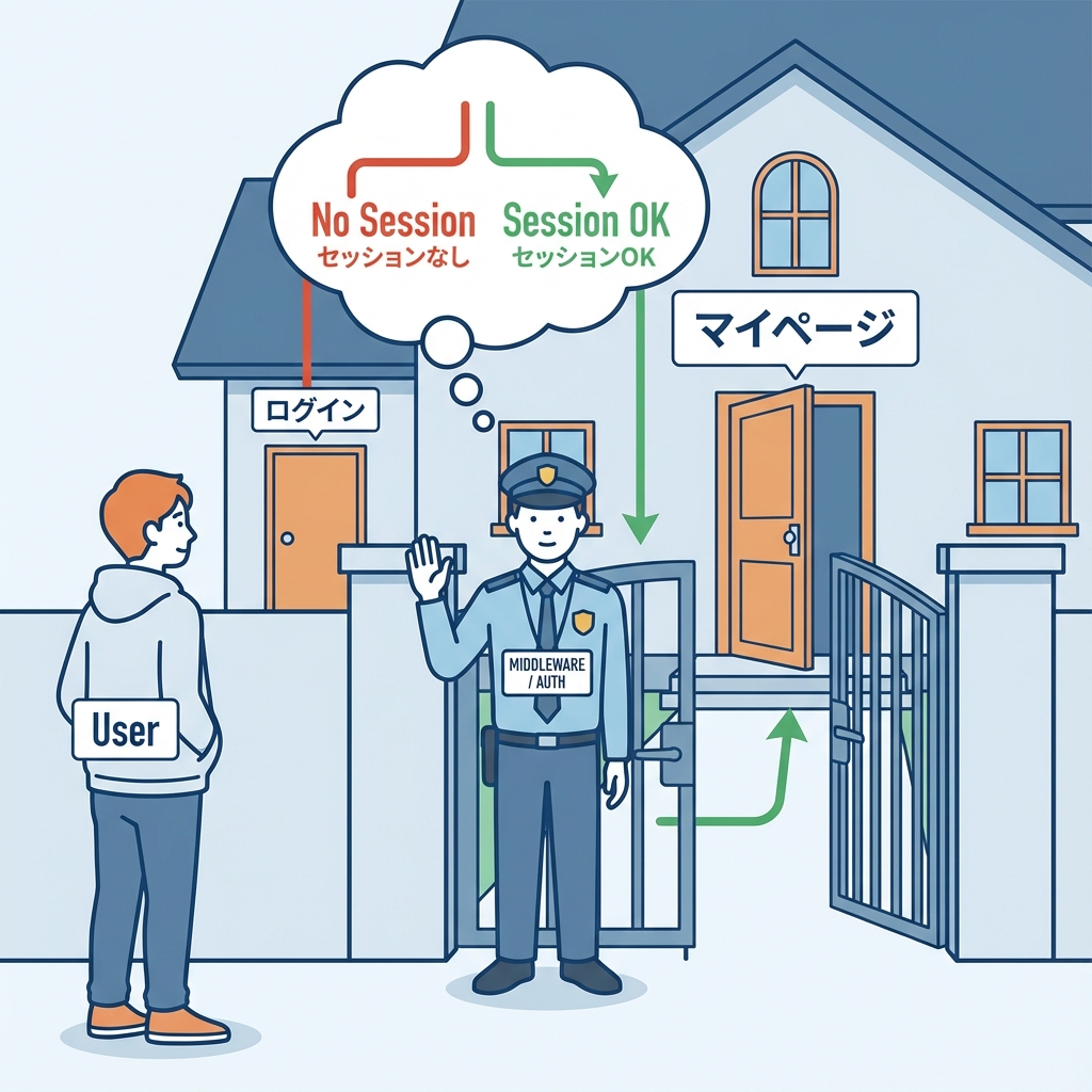 マイページのアクセスフロー