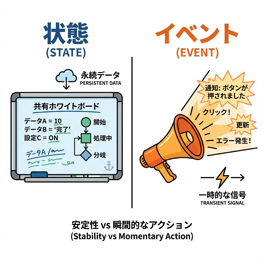 StateとEventの役割図