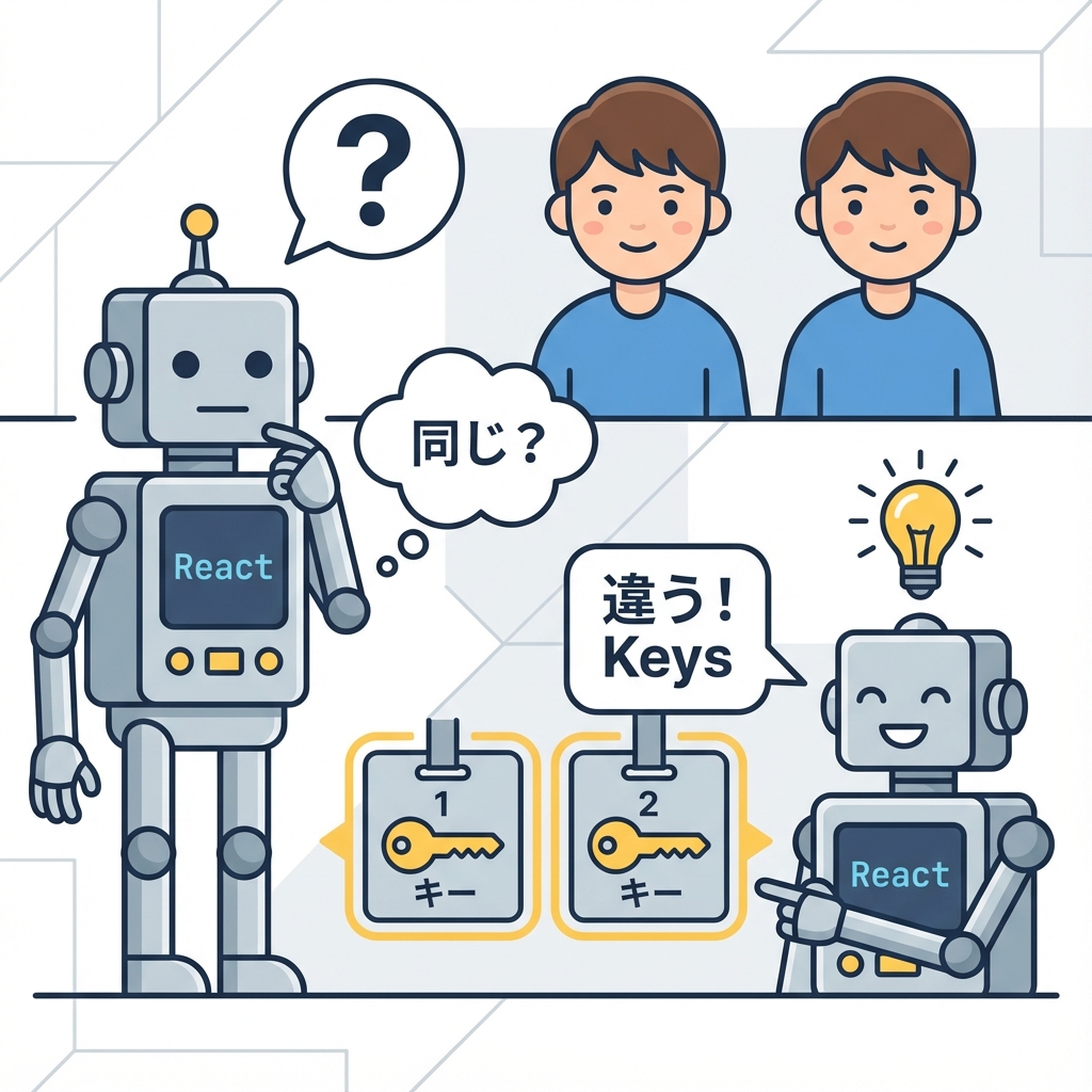 keyプロパティの役割イメージ