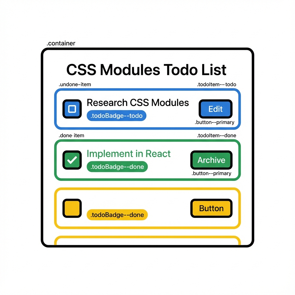CSS Modules で整えた TODO リスト