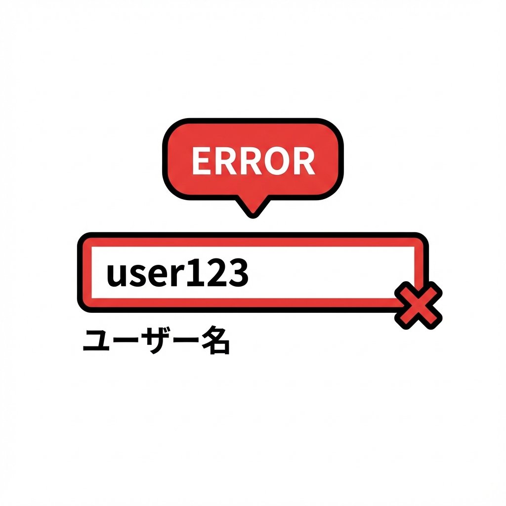 バリデーションエラーのイメージ