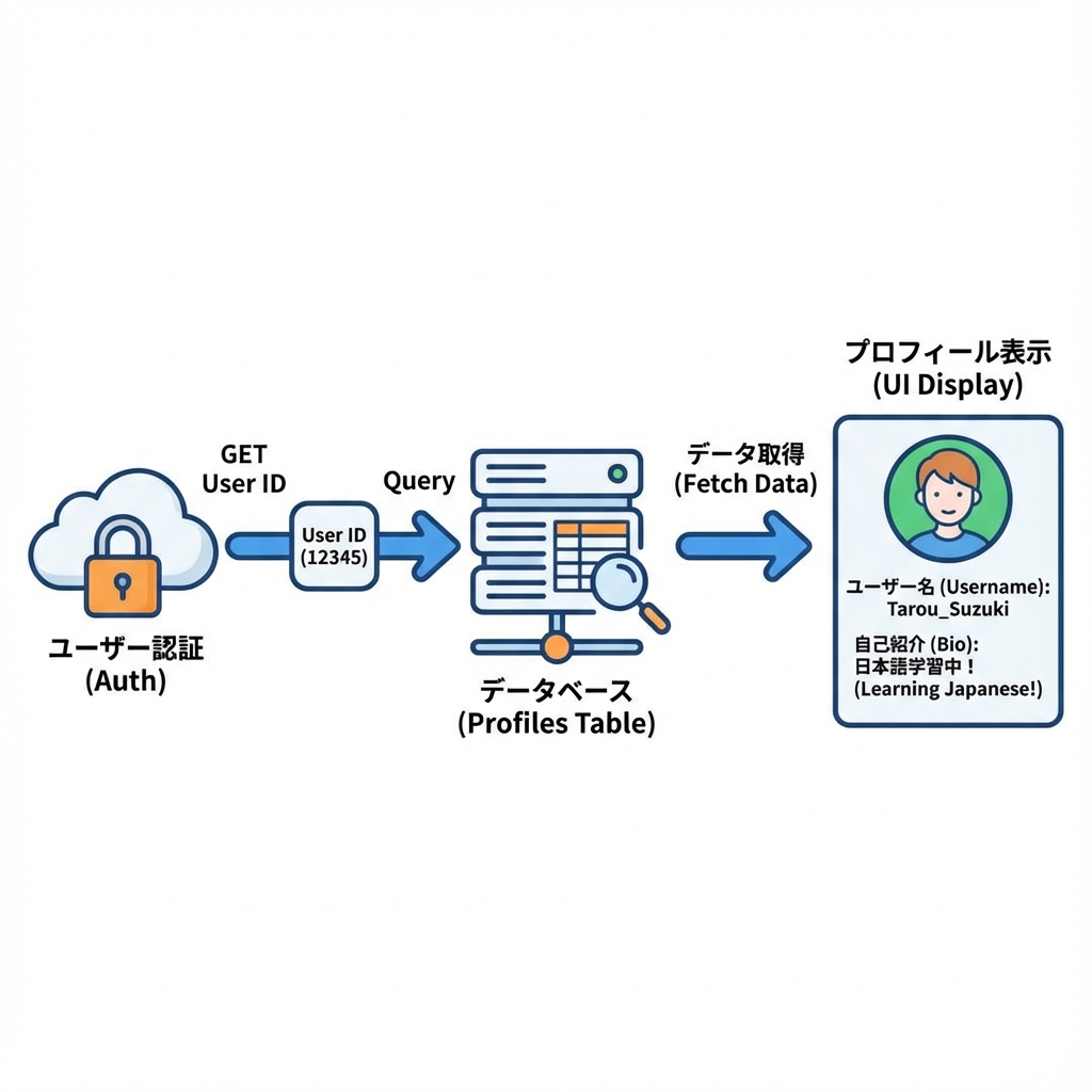 プロフィールデータのフェッチフロー