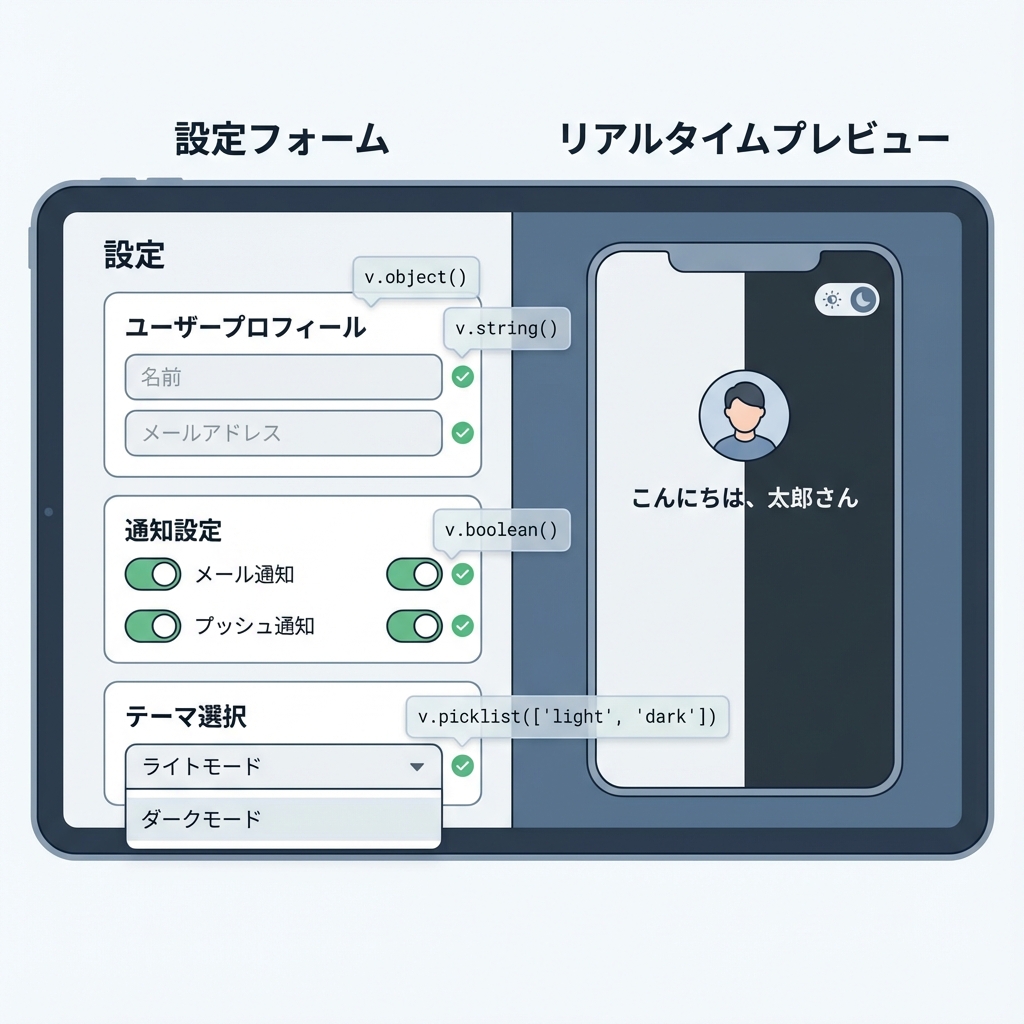 Valibot Settings Form Example